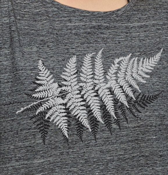 little kiwi Damen Longsleeve; 3/4-Arm, "Farn", Slub Heather Grey