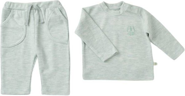 Biorganic Nature In Waffle Pyjama Set ‒ Langarmshirt & Hose, GOTS