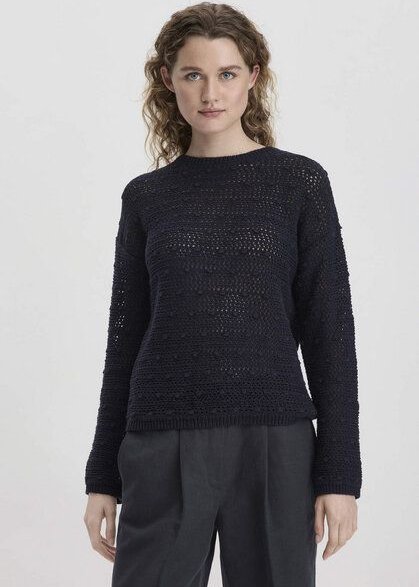 hessnatur Ajour Strick Pullover Relaxed aus reiner Bio-Baumwolle