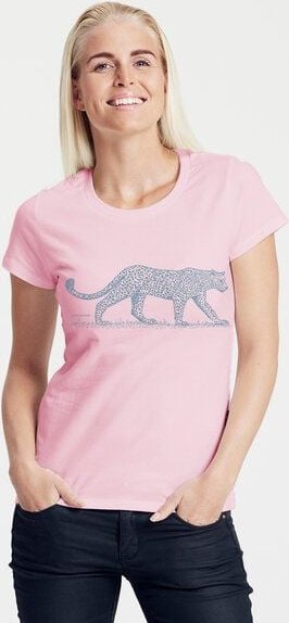Peaces.bio - handbedruckte Biomode Bio-Damen-T-Shirt "Leopard"