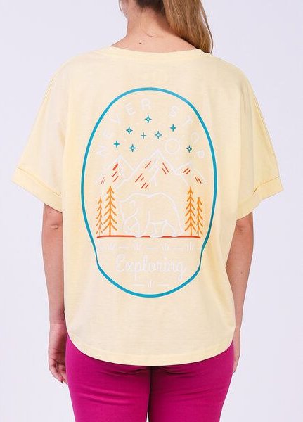 watapparel Oversize T-Shirt Frauen Never stop exploring