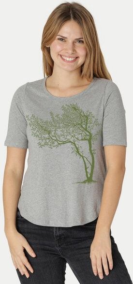 Peaces.bio - handbedruckte Biomode Damen Halbarm-Shirt Fancy Tree