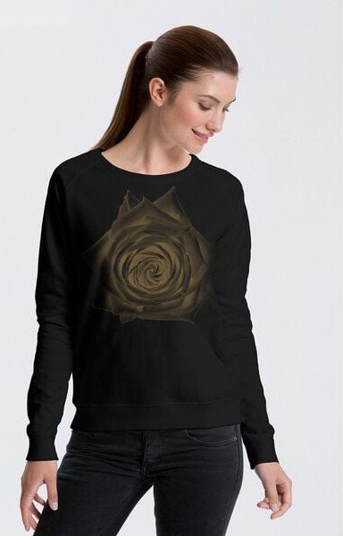 Peaces.bio - handbedruckte Biomode Bio Damen-Sweatshirt Rose