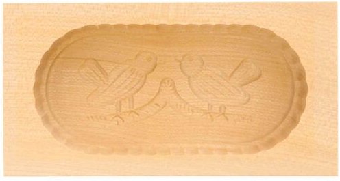 Mitienda Shop Butterform aus Holz 2 Vögel Motiv, Sturz-Form 250g