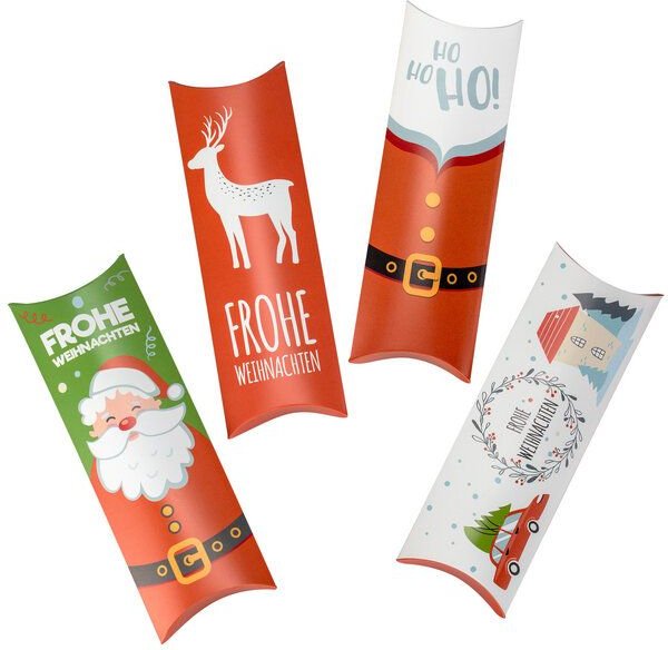 Fines Papeterie Kissenverpackungen im 4er Set XMAS