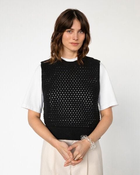 Rotholz Strickweste Bio Baumwolle