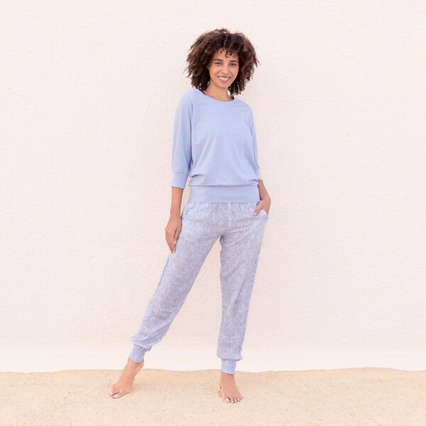 Jaya SHIRLEY - Damen - lockeres 3/4 Shirt für Yoga und Freizeit aus Biobaumwolle