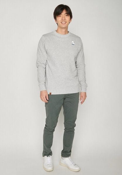 GREENBOMB Animal Ice Bear Wild - Bequemes Sweatshirt aus Bio-Baumwolle / hochwertiger Stick / Fair & Vegan