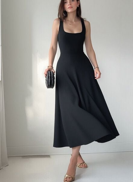 Ingoria AMELIA zeitloses Wendekleid mit Taillenschnürung in Maxi Länge