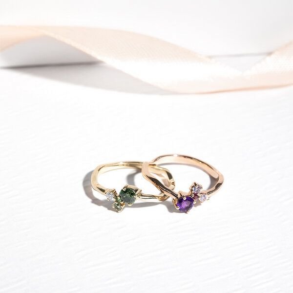 Eppi Verlobungsring mit Moissanit in Emerald-Form Adva