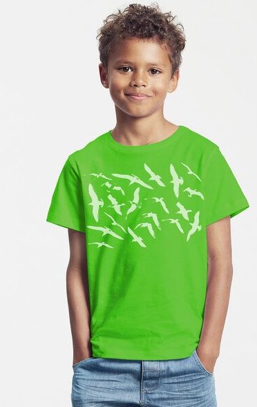Peaces.bio - handbedruckte Biomode Bio-Kinder T-Shirt Möwen