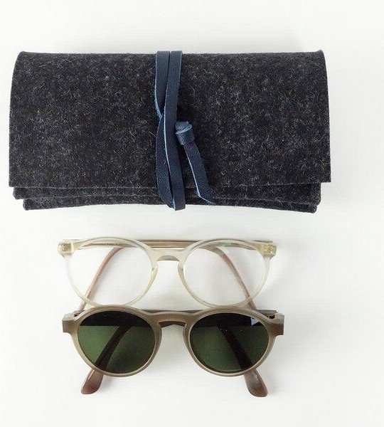 matilda k. manufaktur Brillenetui aus Wollfilz für 2 Brillen 'doppelte auguste'