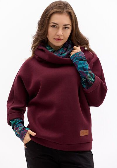 Hoodie Chillin Winter – Sweatshirt mit hohem Kragen und Kapuze – warmes Baumwolle – Farbenfroher einzigartiger Print von...