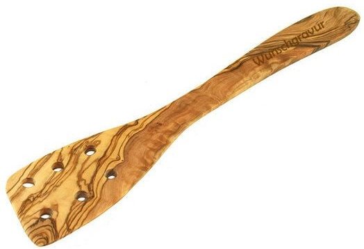 Olivenholz erleben Pfannenwender (mit Löchern) aus Olivenholz