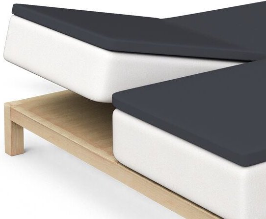 Schlafgut Spannbettlaken Pure für Split Topper Matratzen - 95% Biobaumwolle, 5% Elasthan