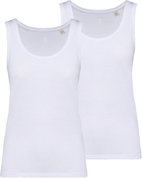 YTWOO 2er Pack Damen Tank Top aus 100% Bio-Baumwolle