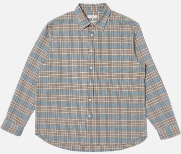 Nudie Jeans Hemd Filip Basket Prairie - Light Blue