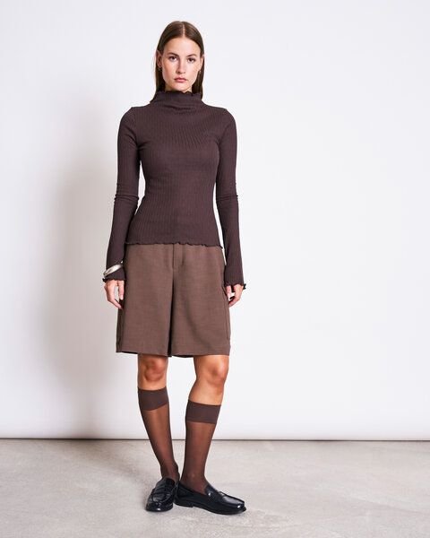 JAN N JUNE Longsleeve mit Stehkragen CANNA GOTS