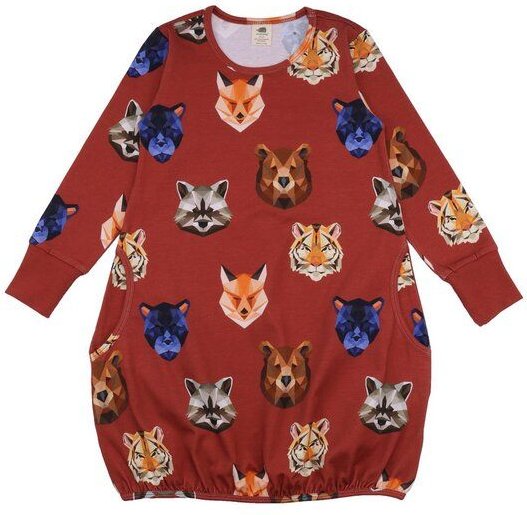 Baby Kleid Baumwolle Rot Ballonärmel - Walkiddy 95% Bio Baumwolle, GOTS-zertifiziert, umweltfreundlich, allergikerfreund...