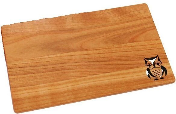 ReineNatur Eule Brettchen aus Kirschholz - Größe: 26x15x1 cm