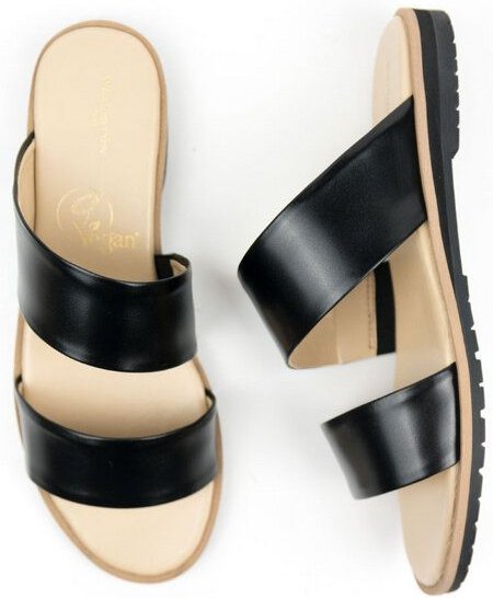 Will's Vegan Shop Zwei Riemen Sandalen Damen
