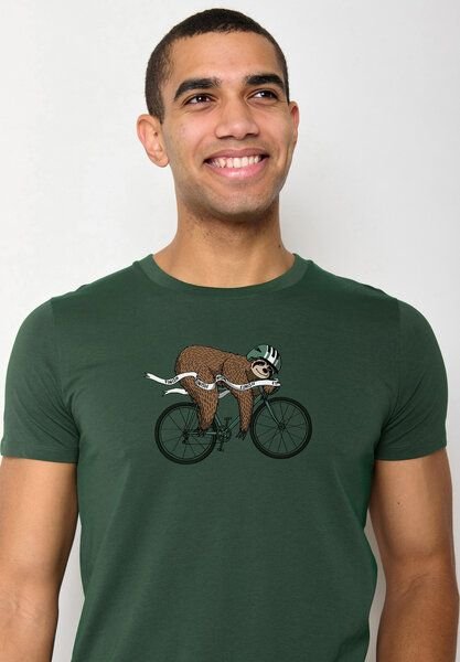 GREENBOMB Animal Finish Sloth Guide - Sportliches T-Shirt aus Bio-Baumwolle / hochwertiger Print / GOTS / Fair & Vegan