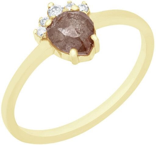 Eppi Perfekter Verlobungsring mit einem hellrosa Diamanten Zita