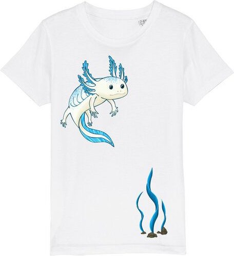 Spangeltangel Kinder-T-Shirt "Axolotl", Bio-Baumwolle, bedruckt