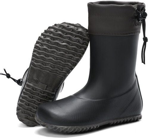 SAGUARO Gummistiefel Barfußschuhe vegan Winter Regen Stiefel Naturkautschuk gefüttert