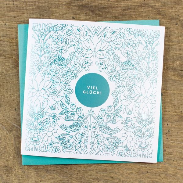 Bow & Hummingbird Grußkarte Viel Glück