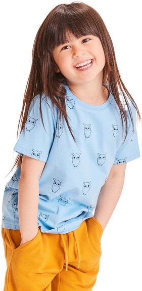 KnowledgeCotton Apparel Kinder T-Shirt Owl Bio-Baumwolle