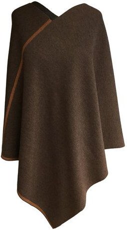 austriandesign.at DreieckPoncho reversibel dünn aus extrafeiner Merinowolle