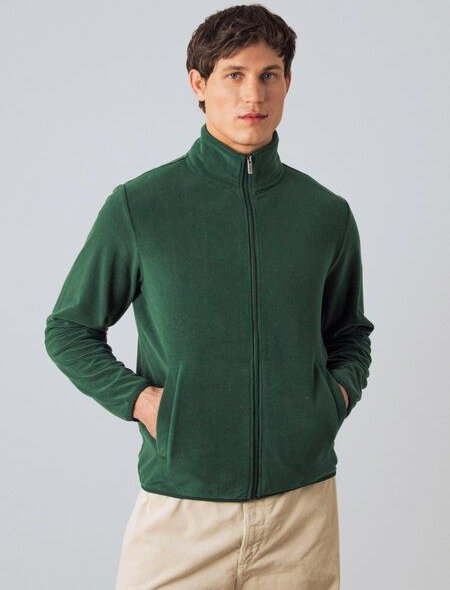 Honest Basics Herren Fleecejacke mit Reißverschluss