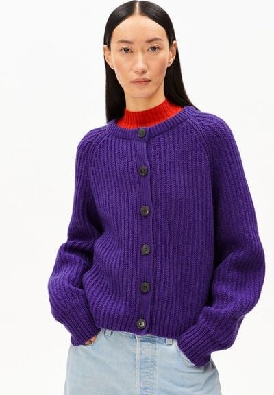 Thumbnail - ARMEDANGELS SELMAA Damen Strickjacke aus Bio-Woll Mix