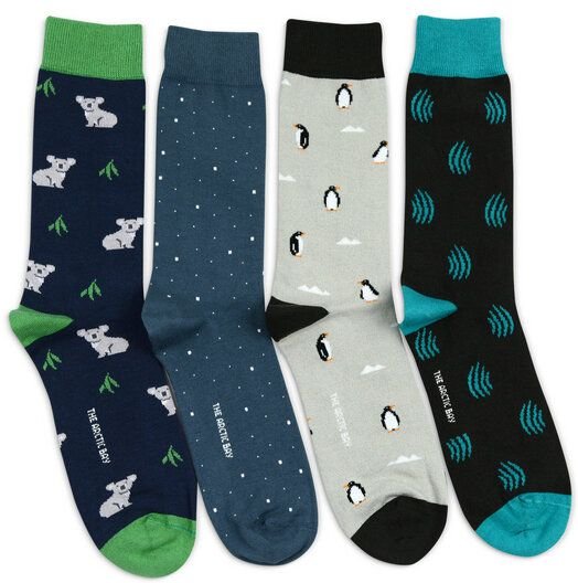 The Arctic Bay Baumwollsocken aus Bio-Baumwolle – Austral Edition (4er Set)