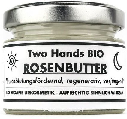 Two Hands BIO Rosenbutter aus echter Bio-Rose & Bio-Sheabutter - Bio Vegan