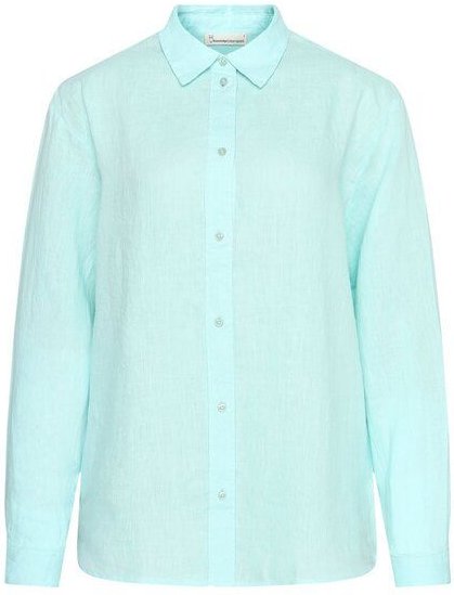 KnowledgeCotton Apparel Lockeres Leinenhemd mit langen Ärmeln - Bio-Leinen GOTS/Vegan