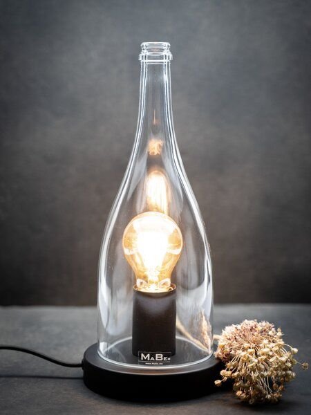 MaBe TischLeuchte 2in1 Bordeaux 1,5l Sekt