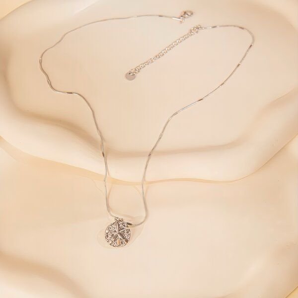 ELEKTROPULLI Superfeine zeitlose Kette 1mm schmal mit Anhänger, Set mit Ohrringen