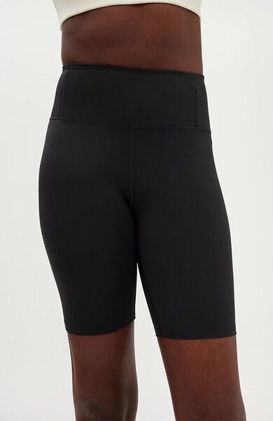 Thumbnail - Girlfriend Collective Damen Bike Shorts Schwarz mit hohem Bund „Float" recycelt