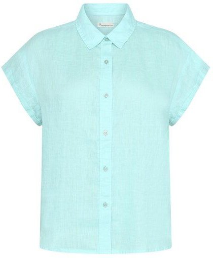 KnowledgeCotton Apparel ASTER faltbares Kurzarm-Leinenhemd - Bio-Leinen - GOTS/Vegan