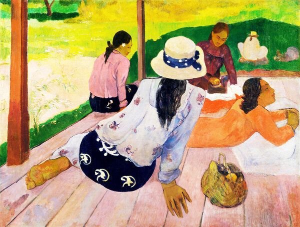 Photocircle Poster / Leinwandbild - Die Siesta von Paul Gauguin
