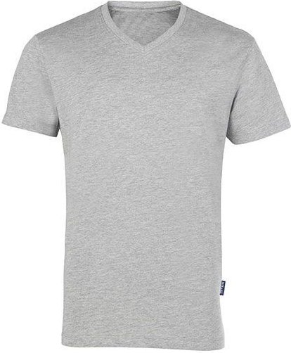 HRM Herren T-Shirt V-Ausschnitt 8 Farben bis Größe 6XL aus zert. Bio - Baumwolle Unisex