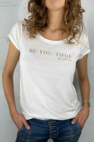 VUNDERLAND & BEAUTIFUL COMMITMENT T-Shirt BE | YOU | TIFUL weiß