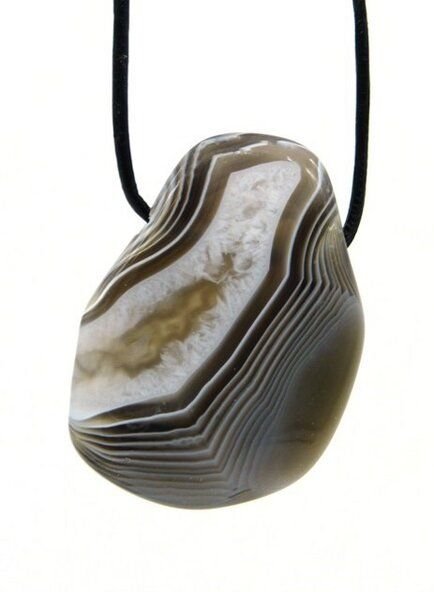 OneWorldMinerals Achat Edelstein, Schmuckanhänger, gebohrt, XL