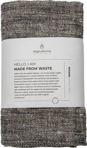 Originalhome Servietten Khadi aus recycelter Baumwolle, 4er Set (44x44 cm)