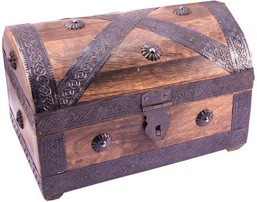 Mitienda Shop Piratentruhe aus Holz Antikoptik