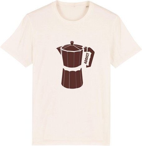 Spangeltangel T-Shirt bedruckt, Kaffee Addict, Siebdruck, Herren, Bio-Baumwolle