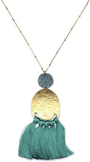 Frida Feeling Kette Nihira gold / blaugrün