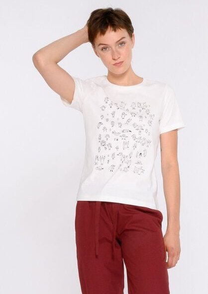 ThokkThokk Damen Print T-Shirt PENGUINS aus Biobaumwolle